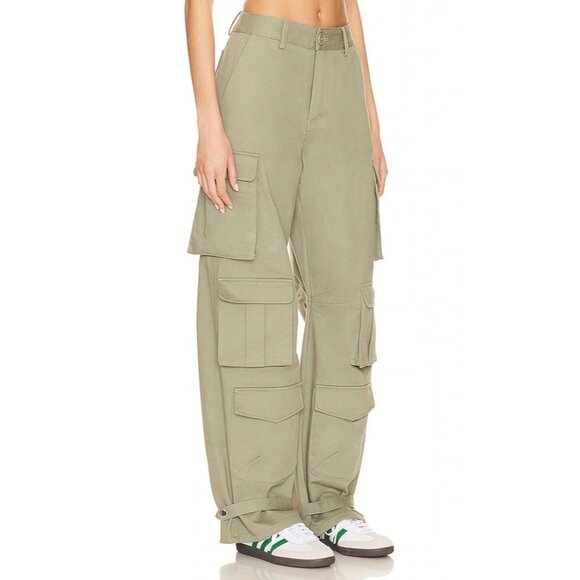 Lovers and Friends Issa Pants in Army Green - Picture 2 of 5